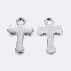 Tarnish Resistant 304 Stainless Steel Tiny Cross Charms&nbsp;STAS-F159-39P