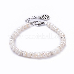 Natural Cultured Freshwater Pearl Beaded Bracelets&nbsp;BJEW-JB05257-01