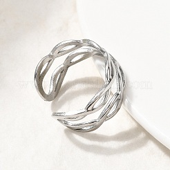 304 Stainless Steel Open Cuff Rings&nbsp;RJEW-H261-08P