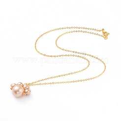 Dog Paw Prints Pendant Necklace & Dangle Earrings Jewelry Sets&nbsp;SJEW-JS01059-03