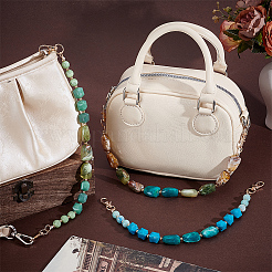 3Pcs 3 Styles Acrylic Imitation Gemstone Nuggets Beaded Bag Handles with Metal Clasps&nbsp;AJEW-PH0009-98