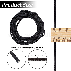 5M Braided Leather Cord with Core&nbsp;WL-BBC0001-01A-02