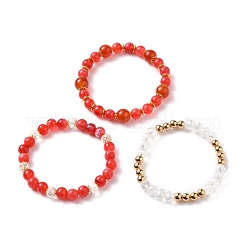 Multi-layered Stretch Beaded Bracelets Sets&nbsp;BJEW-JB05755-01