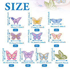 10Pcs 10 Styles Computerized Embroidery Cloth Self Adhesive Patches&nbsp;PATC-TA00001-04
