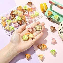 40Pcs 5 Colors Opaque Resin Pendants&nbsp;RESI-CJ0004-80