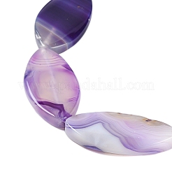 Natural Purple Banded Agate Beads Strands&nbsp;G-C141-A01-02