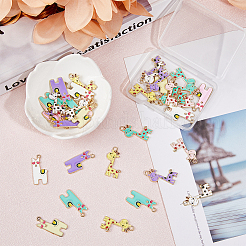 40Pcs 10 Style Alloy Enamel Pendants&nbsp;ENAM-FH0001-48