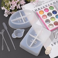 DIY Oval Soap & Soap Storage Box Molds Kits&nbsp;DIY-OC0003-52