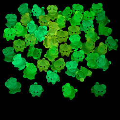 48Pcs 6 Colors Luminous Resin Dog Figurine&nbsp;DJEW-TA0001-44