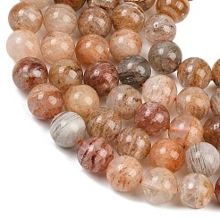 Natural Multilayer Lodolite Quartz Beads Strands&nbsp;G-Z133-A02-10mm-02