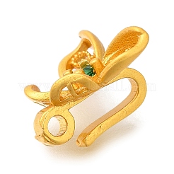 Brass Micro Pave Cubic Zirconia Hook Clasps&nbsp;KK-H506-04MG