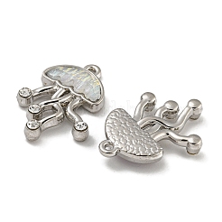Rack Plating Alloy Rhinestone Pendants&nbsp;PALLOY-F312-05P
