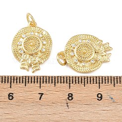 Brass Micro Pave Cubic Zirconia Pendants&nbsp;KK-G544-41G
