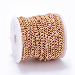 Two Tone Handmade Brass Curb Chains&nbsp;CHC-I035-01G-03
