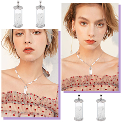 4Pcs Transparent Glass Pendants&nbsp;GLAA-UN0001-05