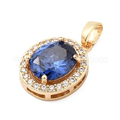 Brass & Cubic Zirconia & Glass Pendants&nbsp;KK-G542-01G