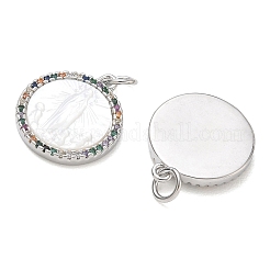 Rack Plating Brass Micro Pave Colorful Cubic Zirconia Pendants&nbsp;CU-CBA01AA-07P