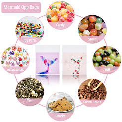 100Pcs 2 Colors Square Plastic Cellophane Self Seal Bags&nbsp;ABAG-TA0001-32