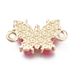 Brass Micro Pave Clear Cubic Zirconia Links Connectors&nbsp;ZIRC-I047-04