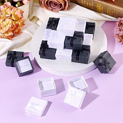 12Pcs 2 Colors Square Paper Jewelry Ring Gift Storage Boxes&nbsp;CON-TA0001-18