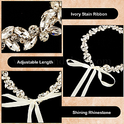 Alloy Rhinstone Leaf Chain Belt&nbsp;AJEW-WH20072-40
