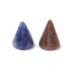 Natural & Synthetic Mixed Gemstone Circular Cone Ornament&nbsp;G-K359-01B