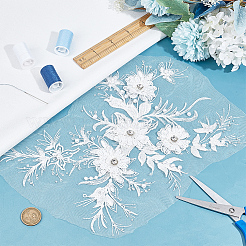Polyester Embroidery Sew on 3D Flower Appliques&nbsp;DIY-WH0304-717