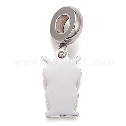304 Stainless Steel European Dangle Charms&nbsp;STAS-I194-24P