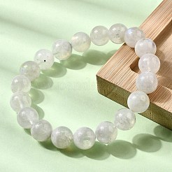 Natural Moonstone Round Beads Stretch Bracelets for Women&nbsp;BJEW-L712-A06