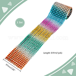 12-Row Resin Spike Stud Cone Flatback Punk Rock Trim Mesh Bead Craft&nbsp;FIND-GA0003-72B