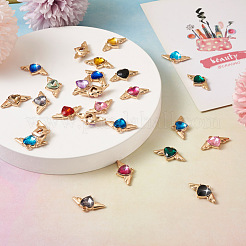 26Pcs 13 Colors Zinc Alloy Rhinestone Pendants&nbsp;FIND-SW0001-25
