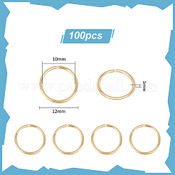 100Pcs 304 Stainless Steel Open Jump Rings&nbsp;STAS-UN0055-24