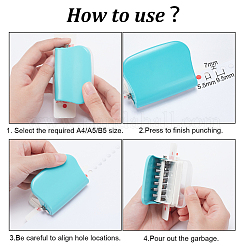 Mini Plastic 6-Hole Punch&nbsp;AJEW-WH0083-64B