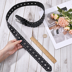 Imitation Leather with Alloy Rivets Chain Belts&nbsp;AJEW-WH20006-449A