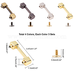 12 Sets 4 Colors Zinc Alloy Bag Connector Anchor Buckles&nbsp;FIND-WR0004-10