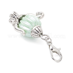 Acrylic Imitation Pearl & Alloy Pumpkin Teapot Pendant Decorations&nbsp;HJEW-JM03981