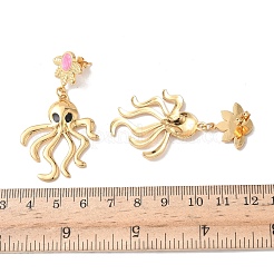 304 Stainless Steel Enamel Dangle Stud Earrings&nbsp;EJEW-B156-08G