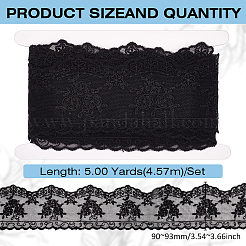 5 Yards Polyester Flower Lace Fabric Trim&nbsp;OCOR-MA0001-25A