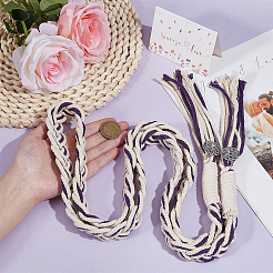 Macrame Cotton Cord Wrist Corsages for Wedding&nbsp;HJEW-OC00332