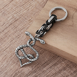 304 Stainless Steel Double Headed Snake Keychains&nbsp;LS-VU1957