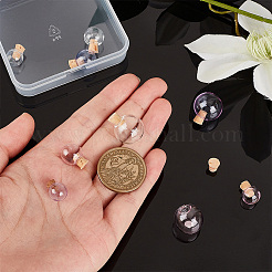 9 Sets 9 Style Transparent Glass Bottles Pendants Small DIY Bottles with Cork&nbsp;AJEW-PH0011-15