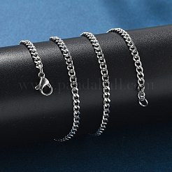 Non-Tarnish 304 Stainless Steel Curb Chain Necklaces&nbsp;X-NJEW-H492-01P