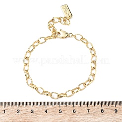 Brass Cable Chains Bracelets&nbsp;KK-C251-35G