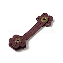 Flower Cowhide Leather Sew on Purse Clasps&nbsp;FIND-D027-08A