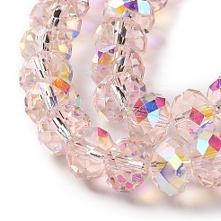 AB Color Plated Transparent Electroplate Beads Strands&nbsp;EGLA-H104-06B