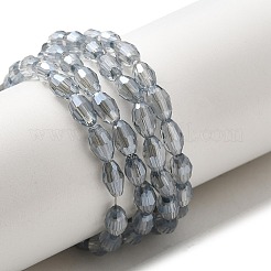 Electroplate Glass Beads Strands&nbsp;EGLA-J013-4X6mm-F33