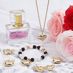 6Pcs 2 Styles Brass Micro Pave Cubic Zirconia Pendants&nbsp;ZIRC-BBC0003-08