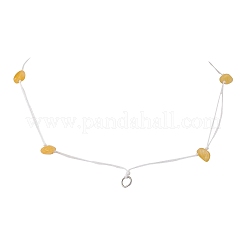 Natural Topaz Jade Chip Beads Necklace Making with 304 Stainless Steel Jump Rings and Nylon Thread&nbsp;NJEW-JN05215-02