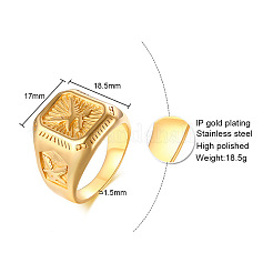 304 Stainless Steel Finger Rings for Men&nbsp;WG77451-01