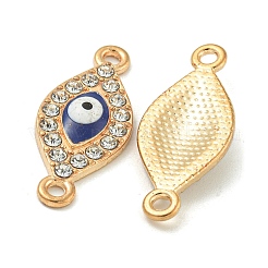 Alloy Blue Enamel Evil Eye Connector Charms&nbsp;ENAM-S003-03C
